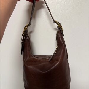 Coach 9823 Leather Hobo Bag Brown